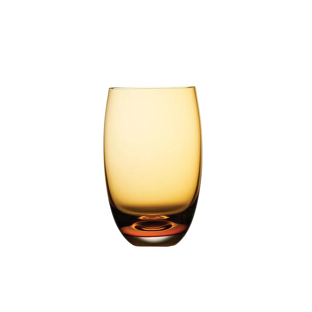 Crystal Amber Glasses Set