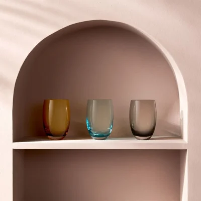 Crystal Turquoise Glasses Set
