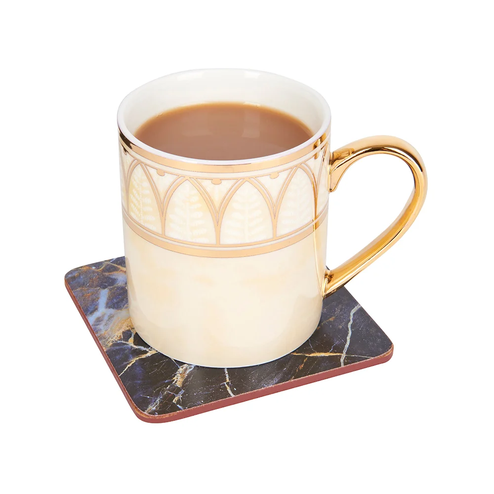Navy Marble Coasters Set