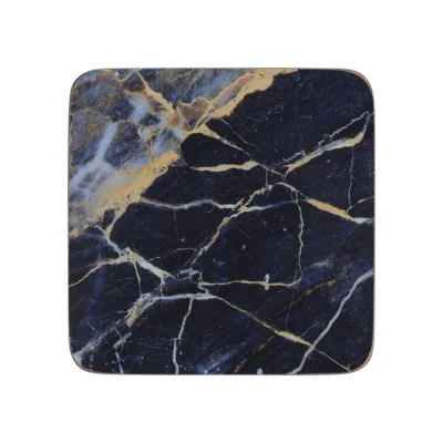 Navy Marble Coasters Set