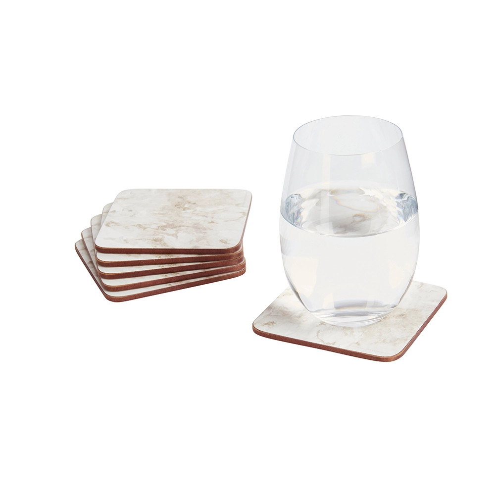 Grey Marble Coasters Set