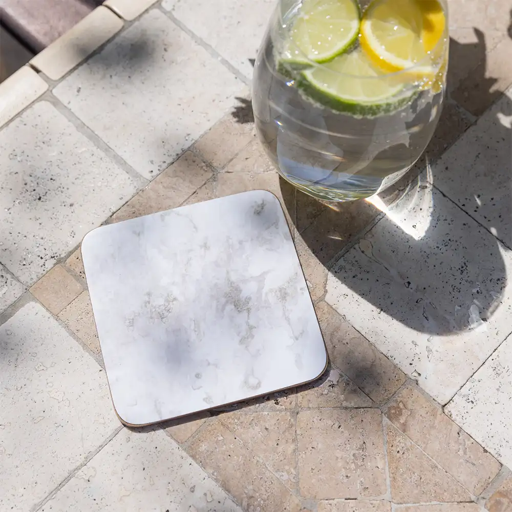 Grey Marble Coasters Set
