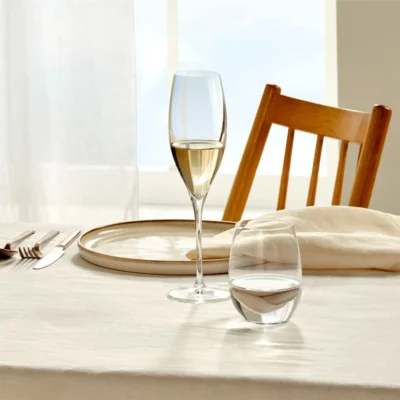 Champagne Crystal Glasses Set
