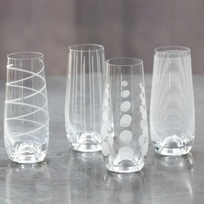 Stemless Flute Glasses