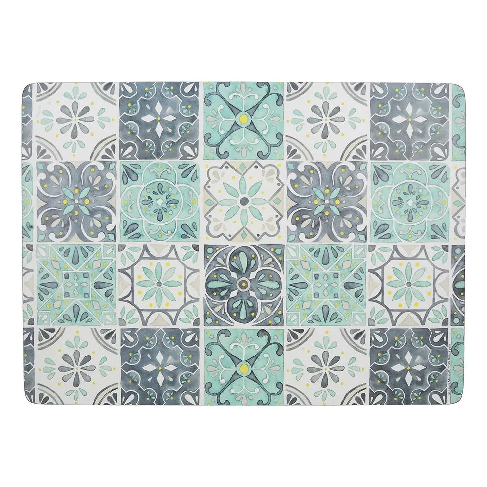 Green Tile Placemats Set