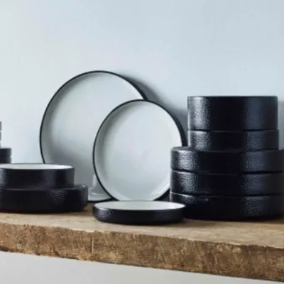 Noritake Colortex Stone Stax Salad Plate - Black