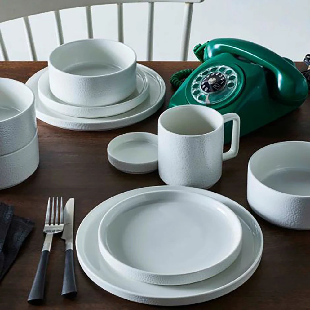 Noritake Colortex Stone Stax Dinner Plate - White