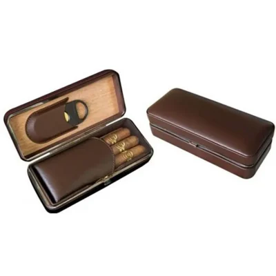 3-Cigar Case with Cutter