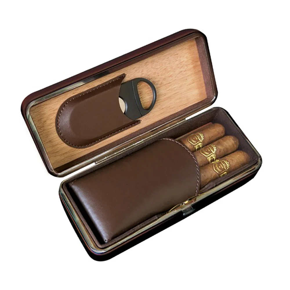 3-Cigar Case with Cutter