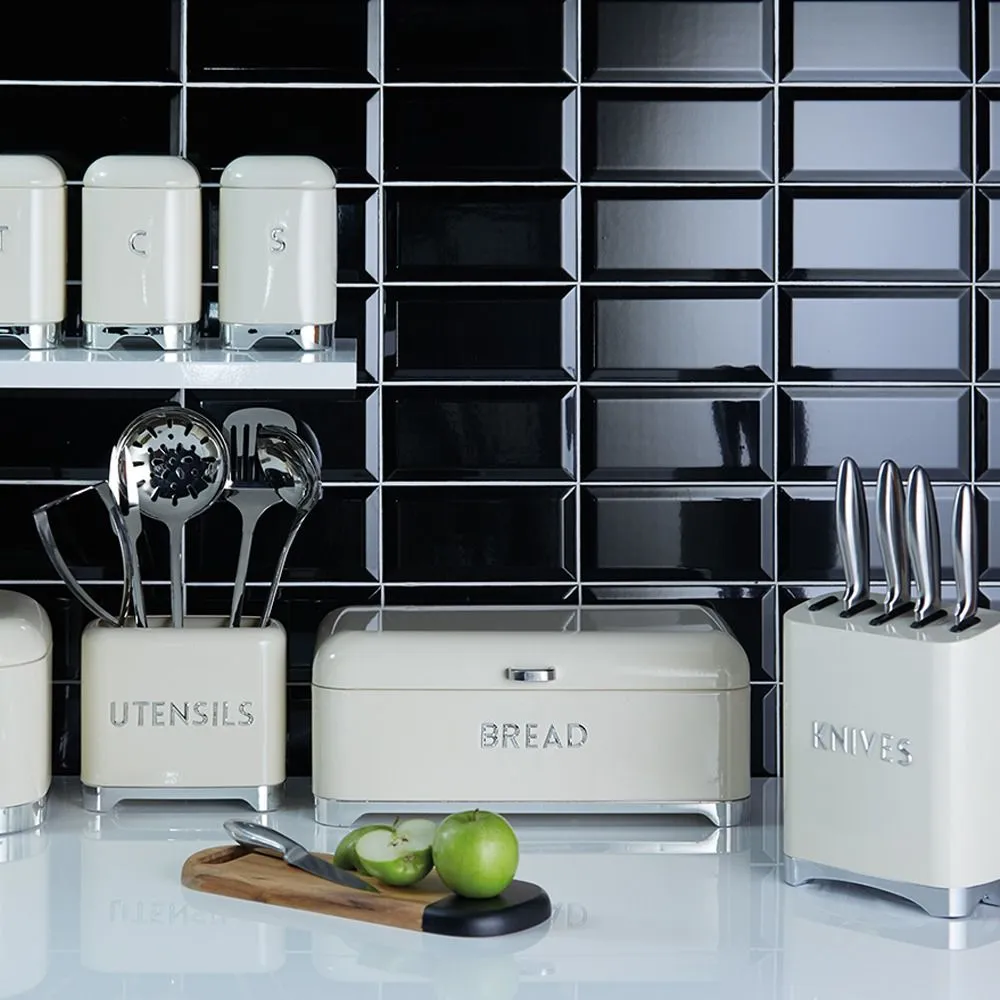 5 Piece Knife Block Cream