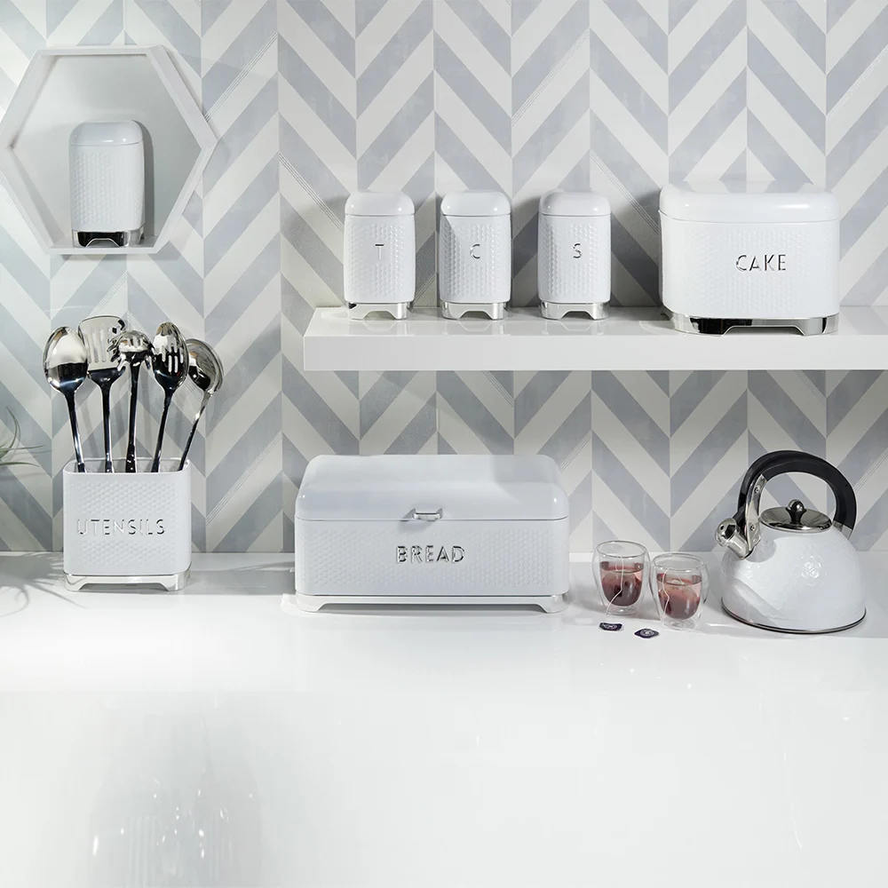 Tea Canister Ice White