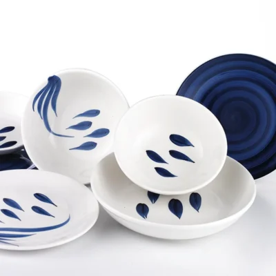 Mannaggia Li Pescetti Stoneware Dessert Plate - Blue Wave