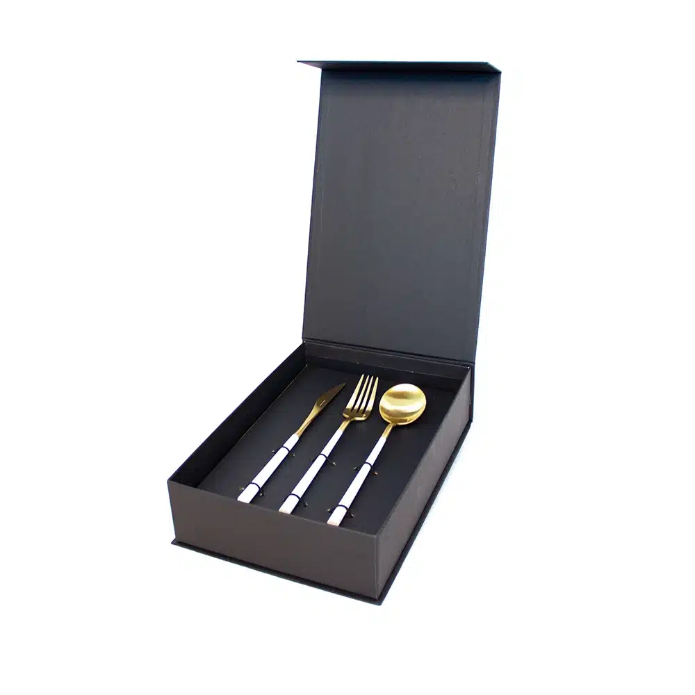 Dinner Set White Gold