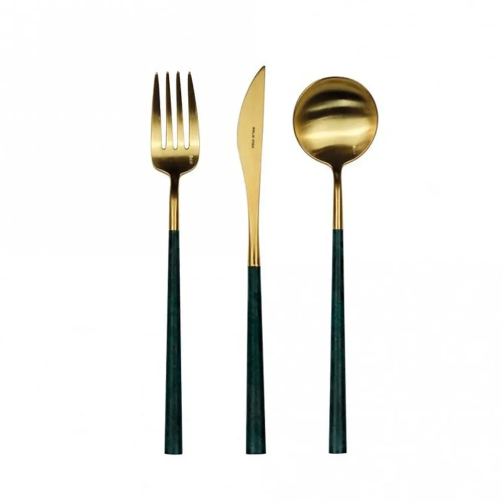 Dinner Set Black Gold