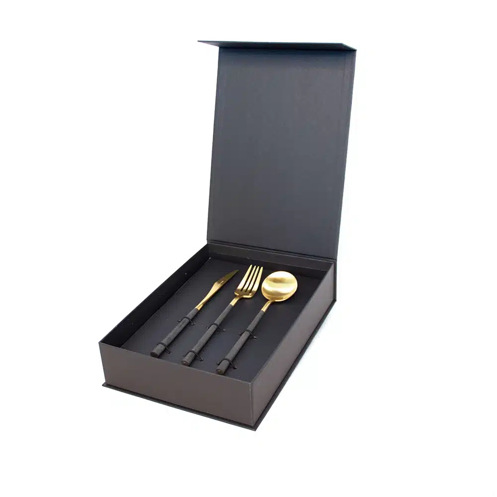 Dinner Set Black Gold