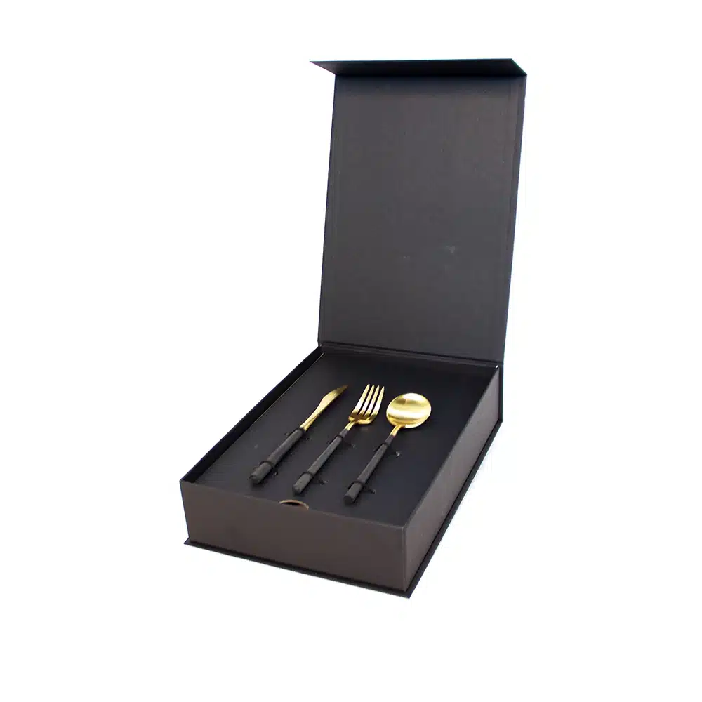 Dessert Set Black Gold