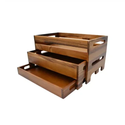 Acacia Wood Nesting Trays - SET