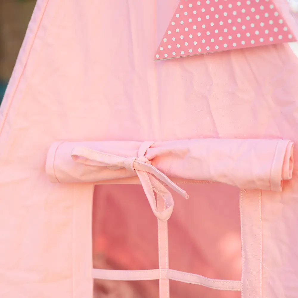 Pink Pompom Teepee Tent