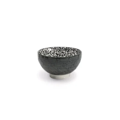 Tue Porcelain Small Tex Bowl Black
