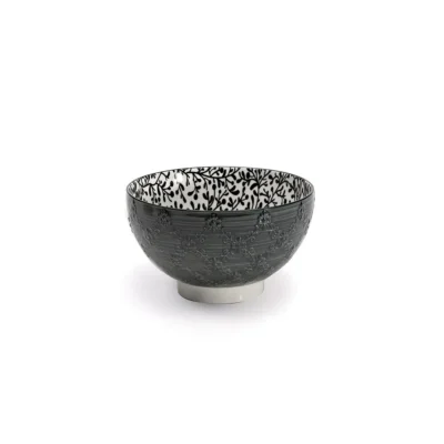 Tue Porcelain Medium Tex Bowl Black