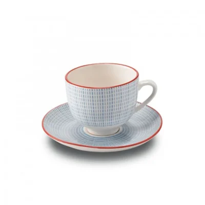 Tue Porcelain Coffee Cup And Saucer - Aquamarine