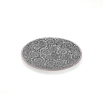Tue Porcelain Dessert Plate - Black